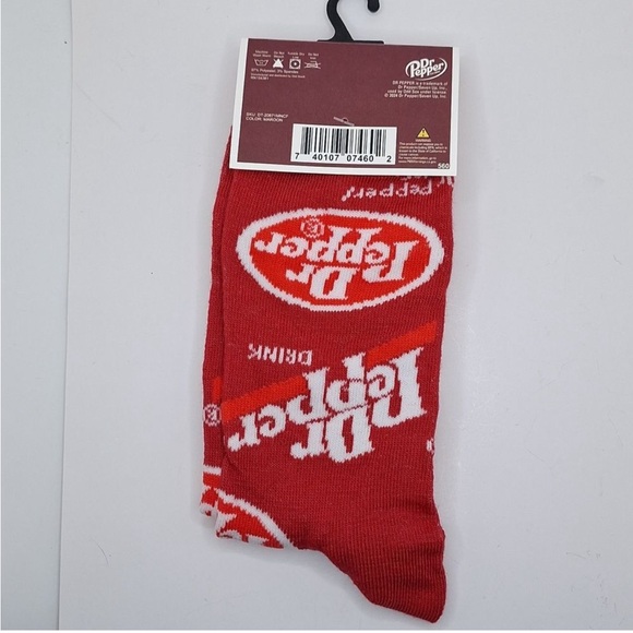 Dr. Pepper crew socks soda drink graphic novelty socks - Picture 3 of 4